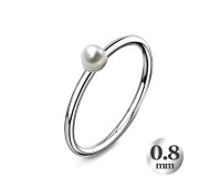 Pearl Nose Rings NSKR-16p (0.8mm)